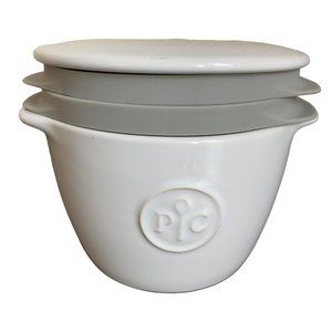 Pampered Chef Breakfast Sandwich Maker #2634 Ceramic White EUC